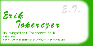 erik toperczer business card